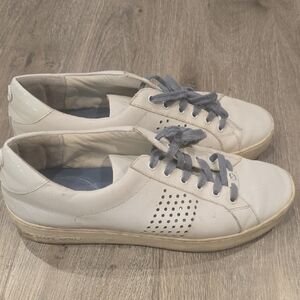 Michael Kors White and Gray Leather Sneakers